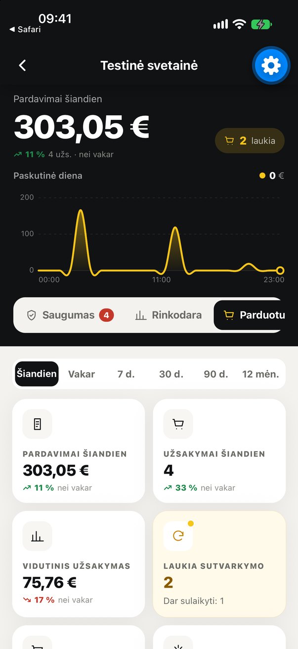 Programėlė „Elegance“ telefone