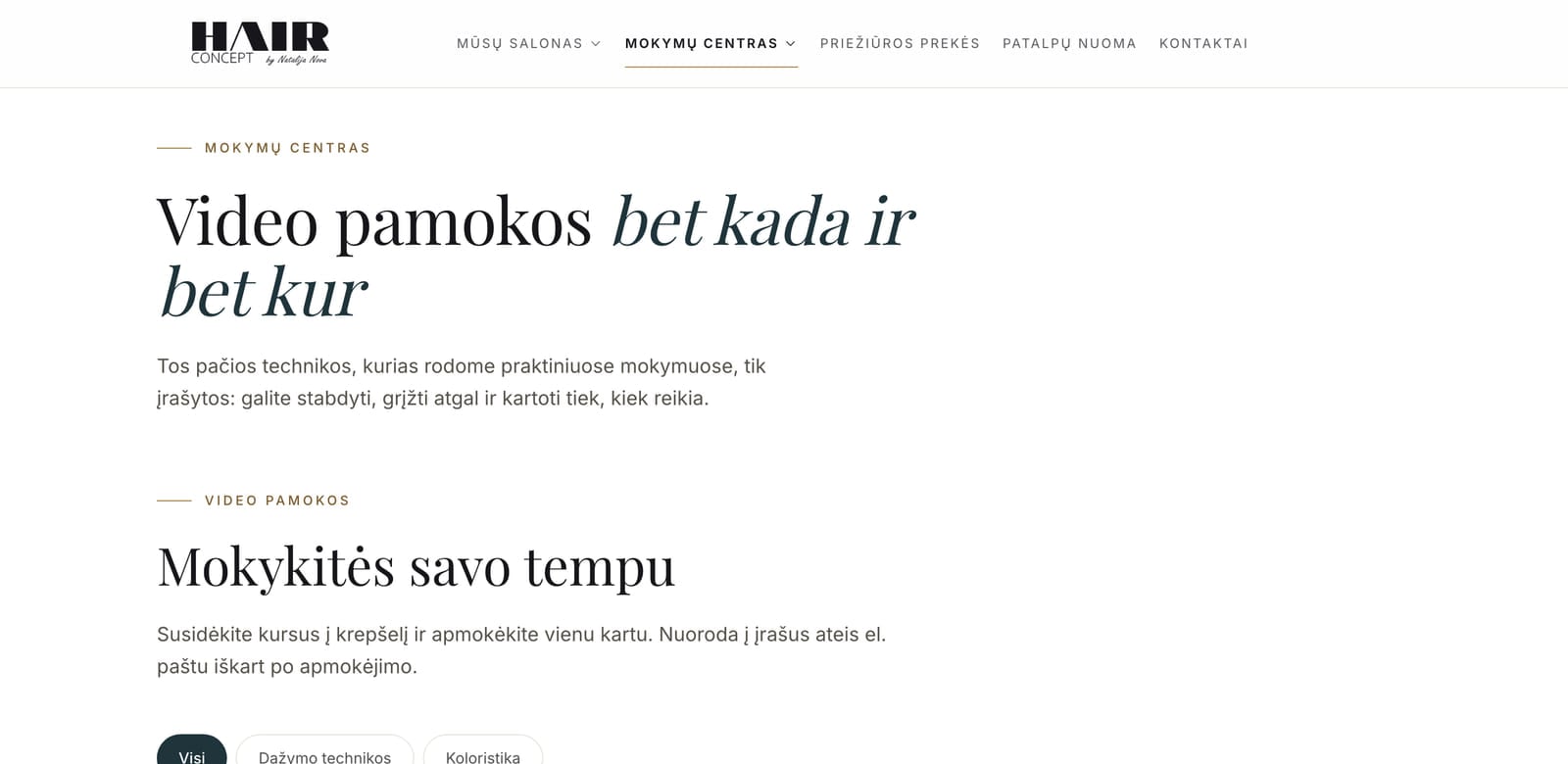 Vaizdo kursų parduotuvė
