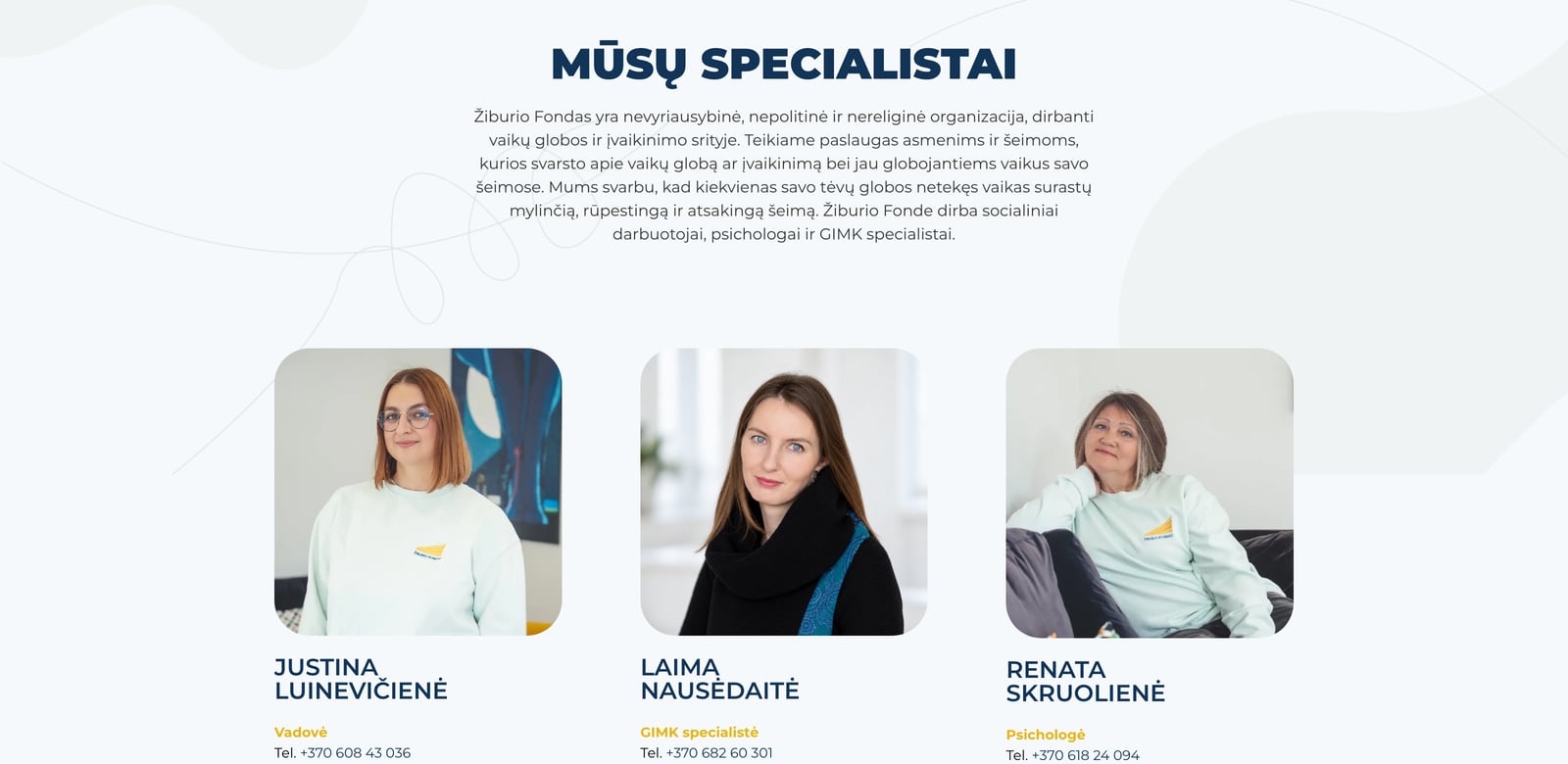 Specialistai su tiesioginiais kontaktais